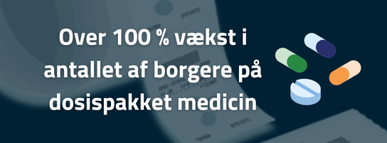 Dosisrulle i baggrund med forgrund tekst 