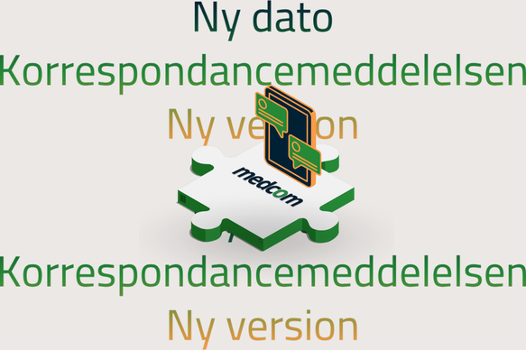 Ny dato og version for korrespondancemeddelelsen 