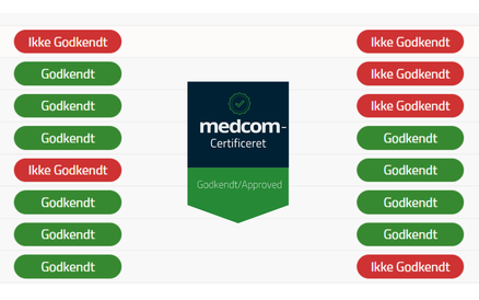 MedCom-godkendelsesoversigt med tilfældige 